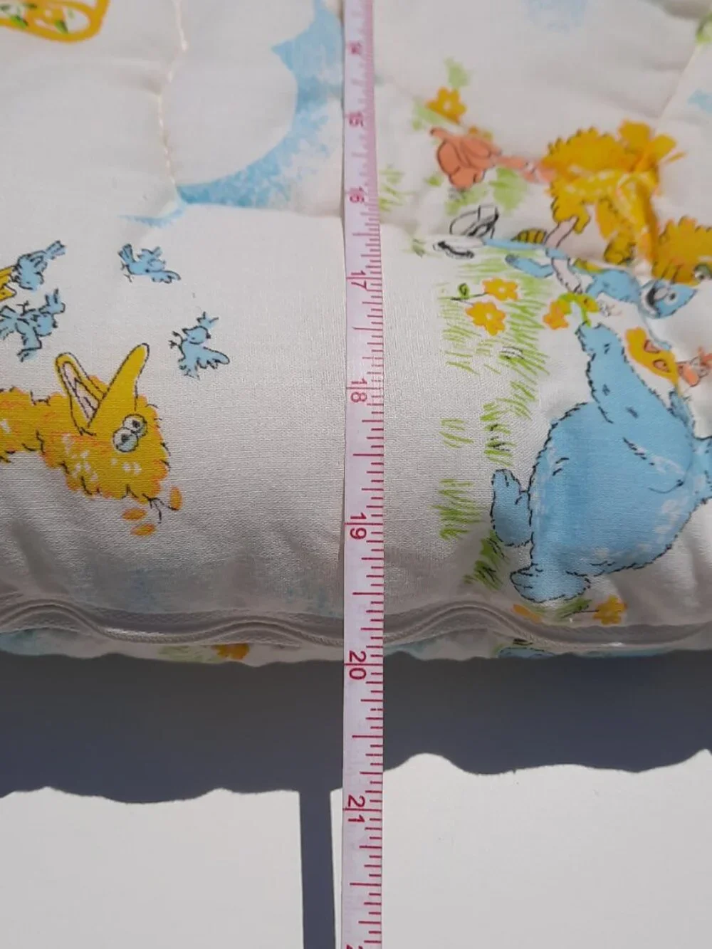 Vintage Sesame Street Baby Quilt Sleeping Bag Big Bird Cookie Monster 80s